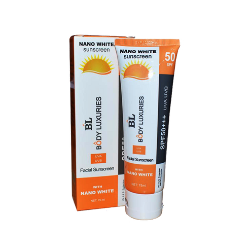 Body Luxuries Nano Sunscreen SPF50 White Facial 75ml
