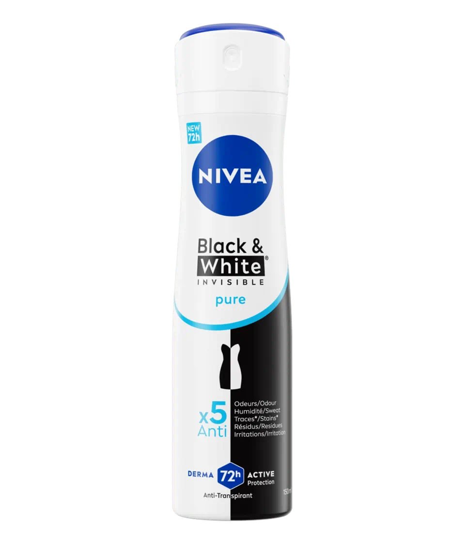 Nivea Black & White Invisible Pure Body Spray 150 ML