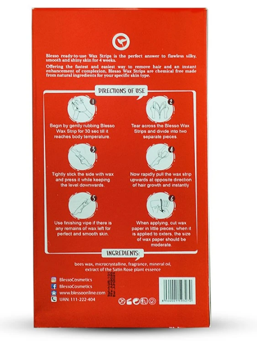 Blesso Waxing Strips ( Satin Rose ) for Dry Skin