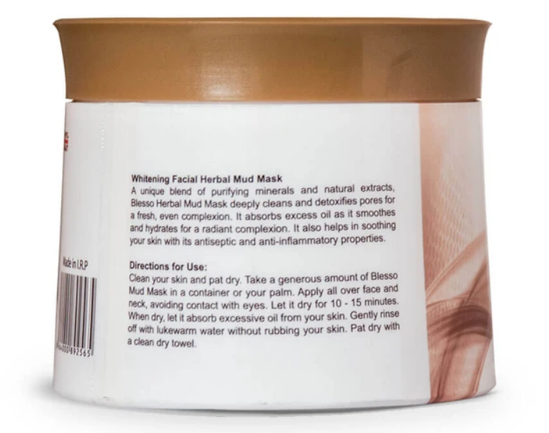 Blesso Whitening Facial Herbal Mud Mask 75 GM