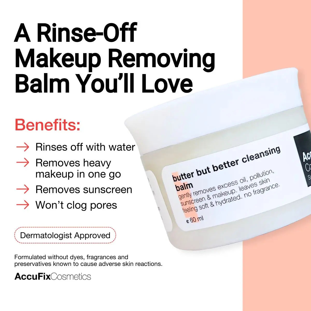 AccuFix Butter But Better Makeup Remover Cleansing Balm 60 ML