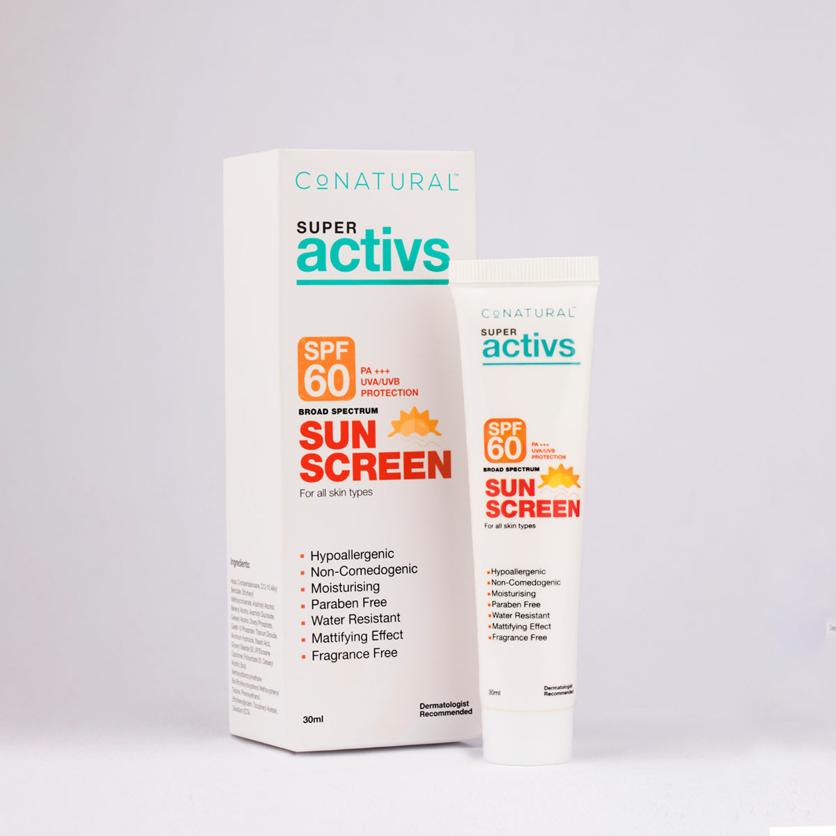 CoNatural Super Activs Sunscreen SPF 60 30 ML