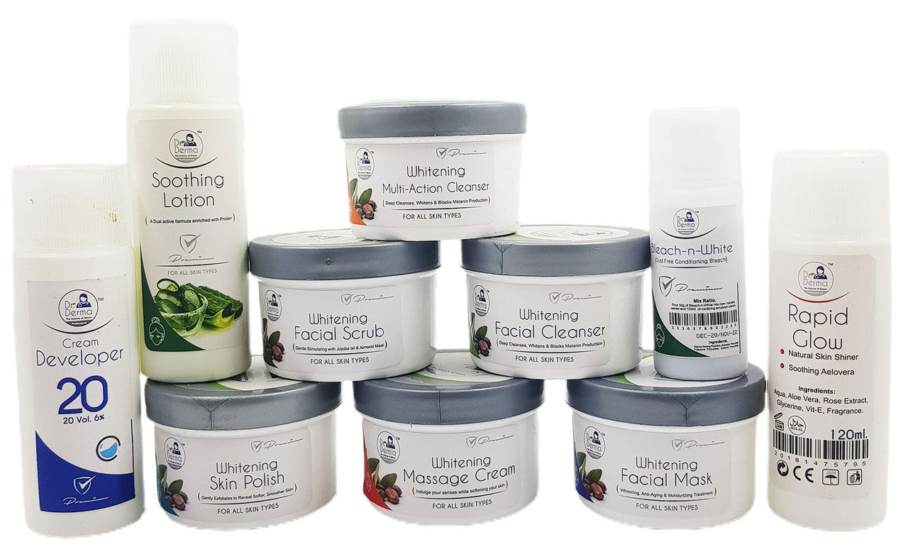 Dr. Derma Whitening & Skin Polish Facial (Medium Kit)