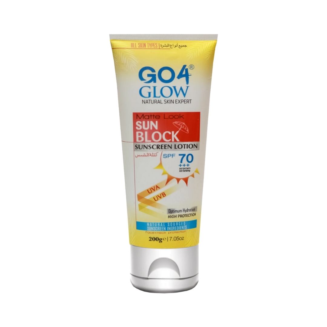 Go 4 Glow Matte Look Sun Block SPF 70+++ 200 GM