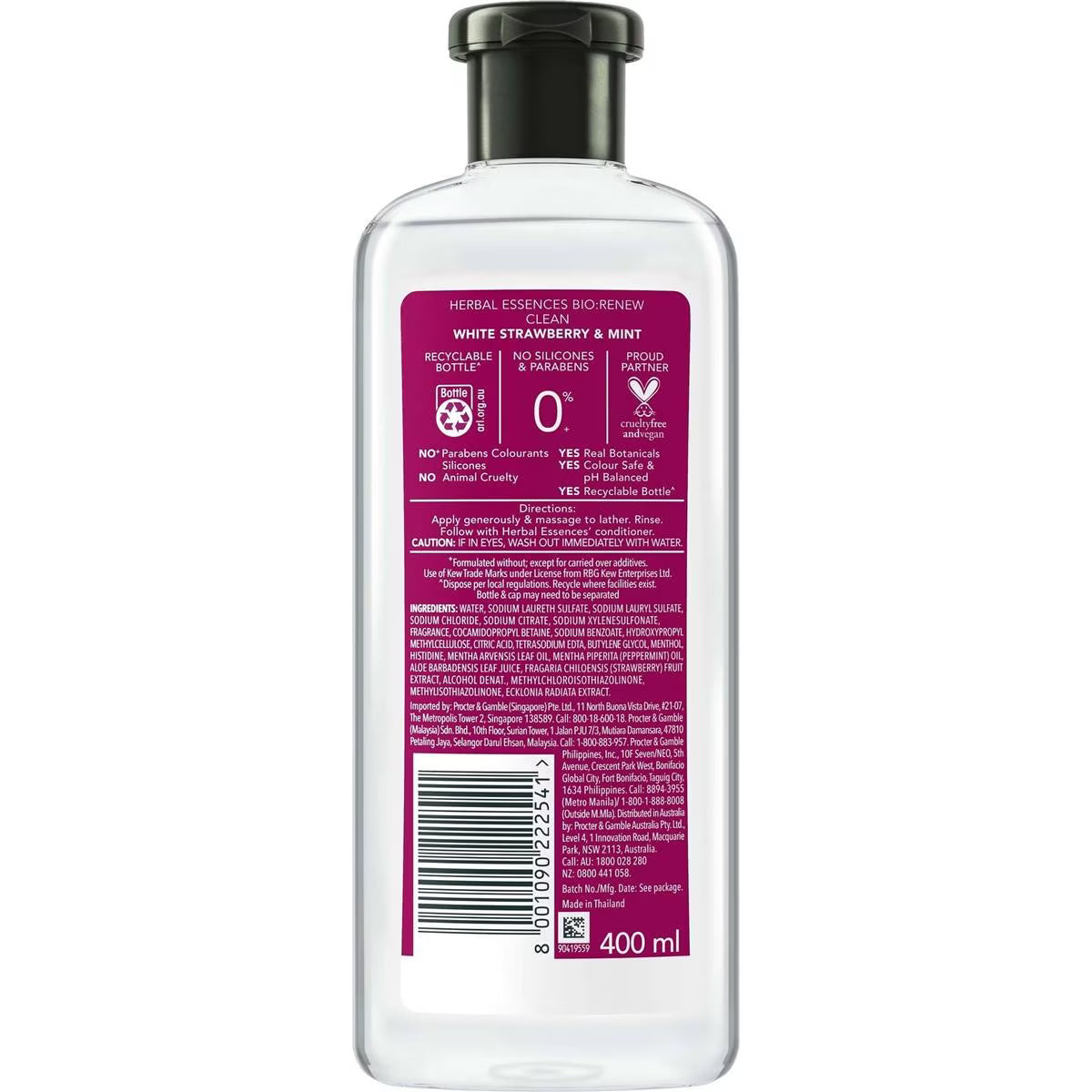 Herbal Essences White Strawberry & Mint Clean Shampoo 400 ML