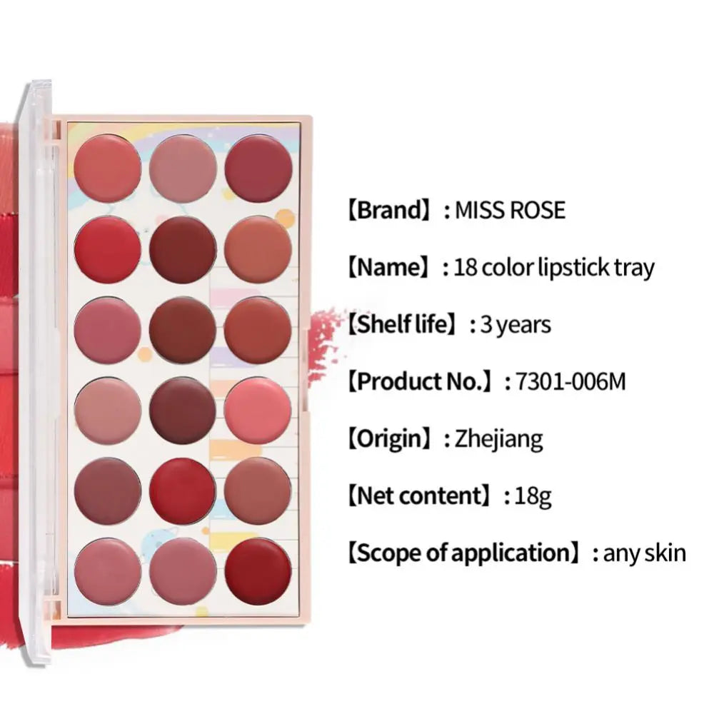 Miss Rose 18 Colors Lipstick Palette