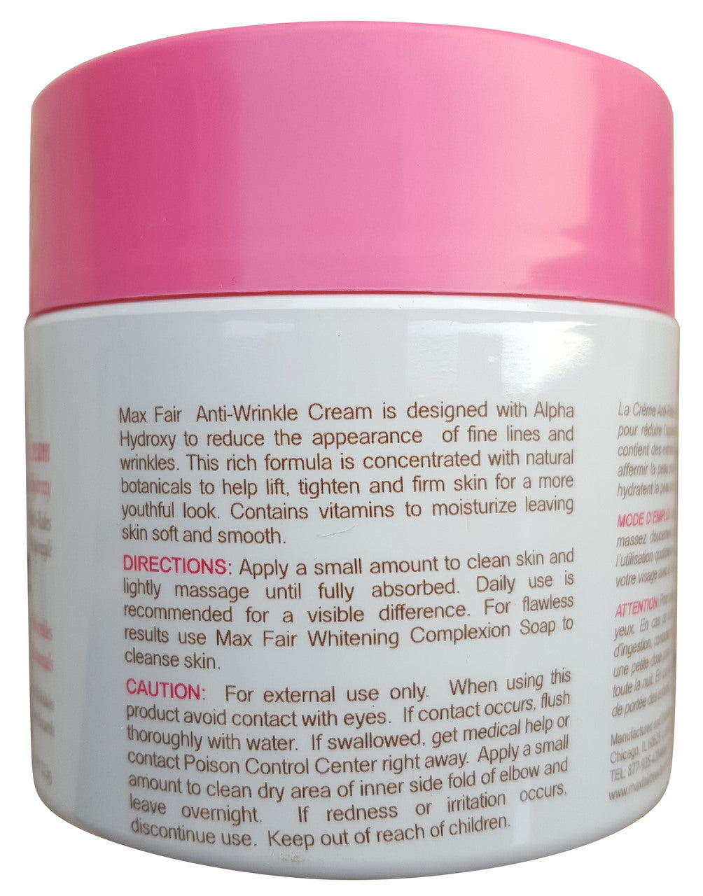 Max Fair Anti Wrinkle Cream With Alpha Hydroxy 113 GM
