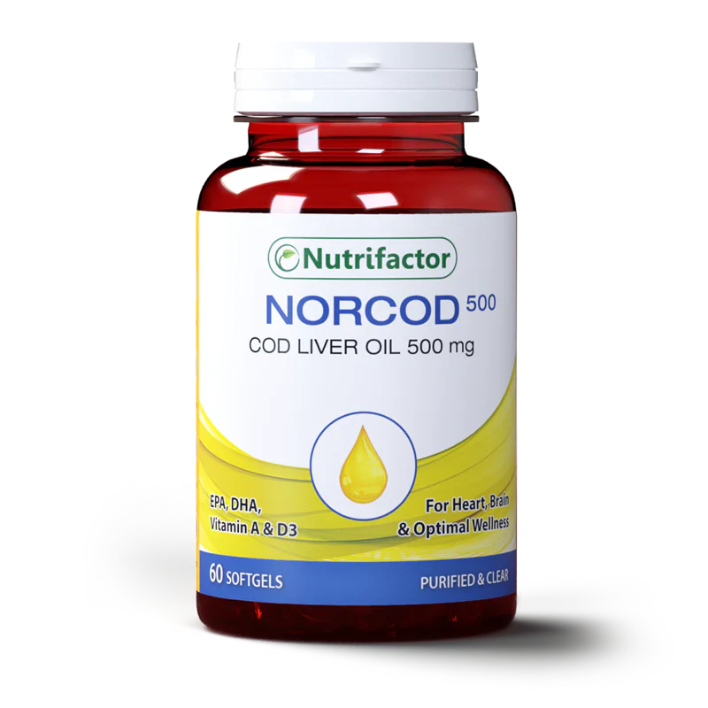 Nutrifactor Norcod 500 (Cod Liver Oil 500mg) 60 Softgels