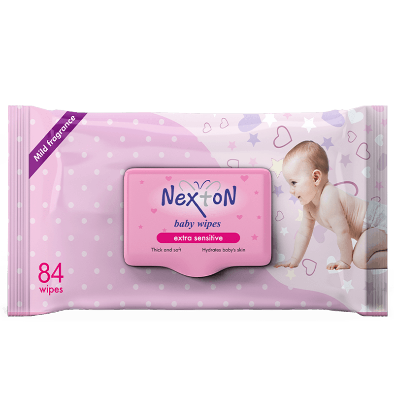 Nexton Baby Wipes Extra Sensitive Alcohol Free 84 Wipes
