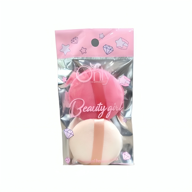 Only Round Makeup Powder Puff (04) - Set of 2