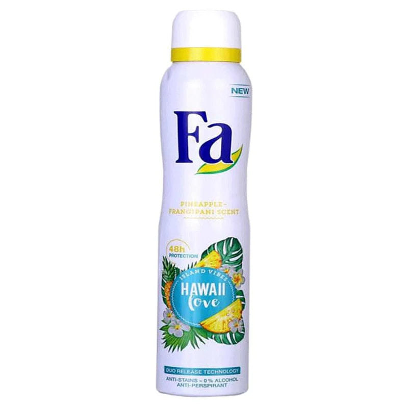FA Pineapple Frangipani Scent Hawaii Love Antiperspirant Spray 200 ML