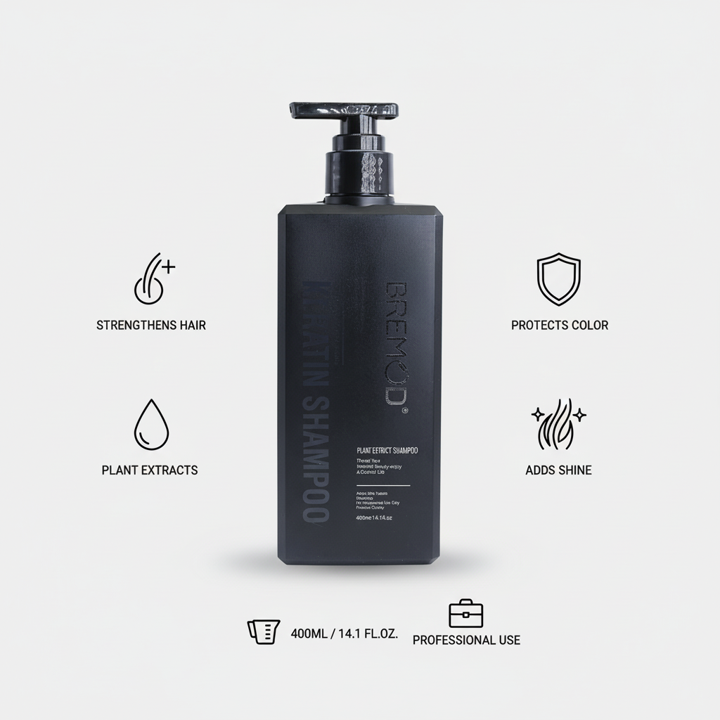 Bremod Keratin Shampoo 400ml – Best Shampoo for Damaged & Frizzy Hair | Buy in Pakistan