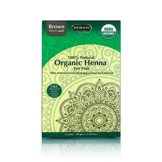 Hemani Organic Henna for Hair 100GM - Brown