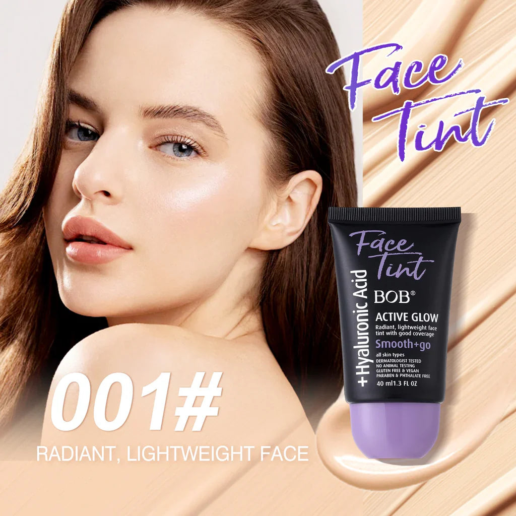 BOB Face Tint+ Hyaluronic Acid Active Glow Light Weight Face Foundation + Tint 40 ML