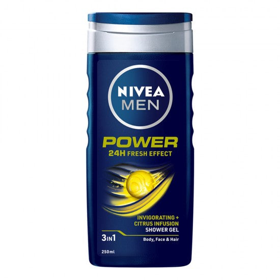 Nivea Men Power 24h Fresh Effect 3in1 Shower Gel 250 ML