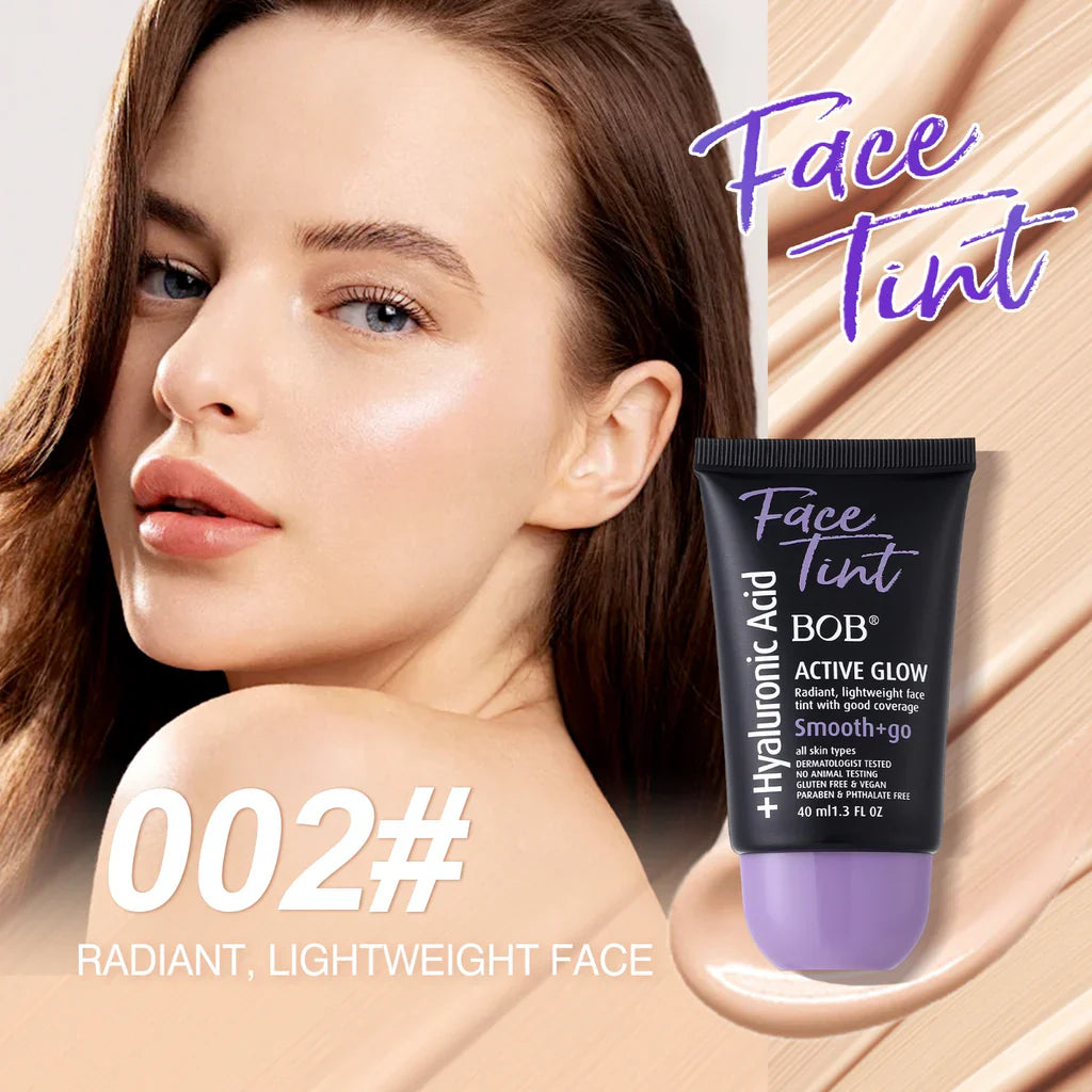 BOB Face Tint+ Hyaluronic Acid Active Glow Light Weight Face Foundation + Tint 40 ML
