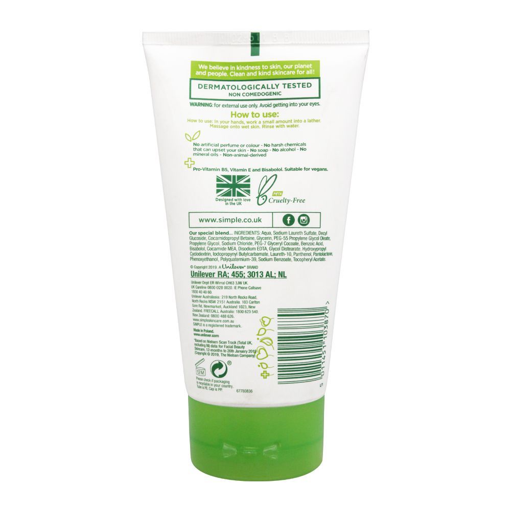 Simple Skin Moisturising Facial Wash For Sensitive Skin 150 ML