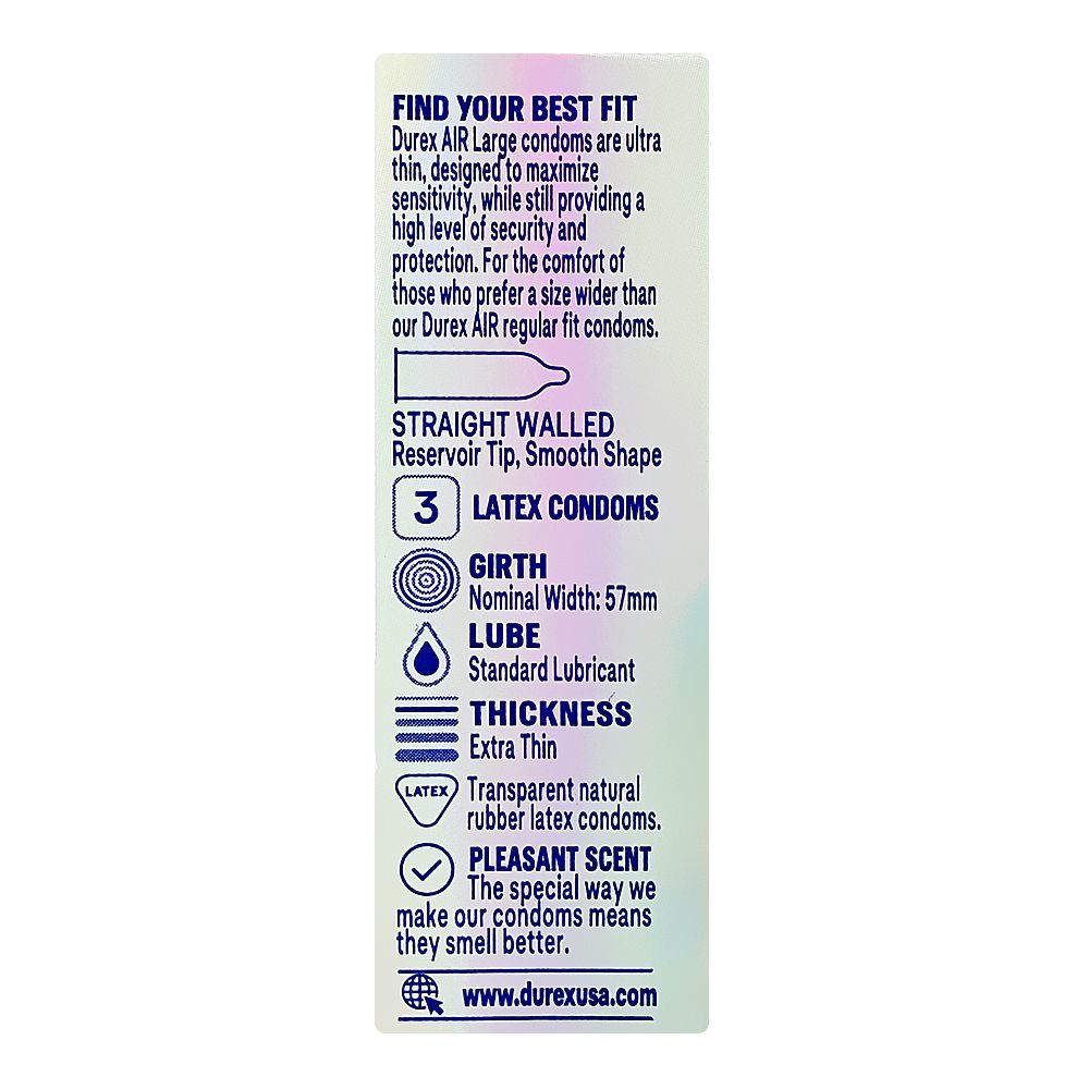Durex Air Large 3 Pieces Condom