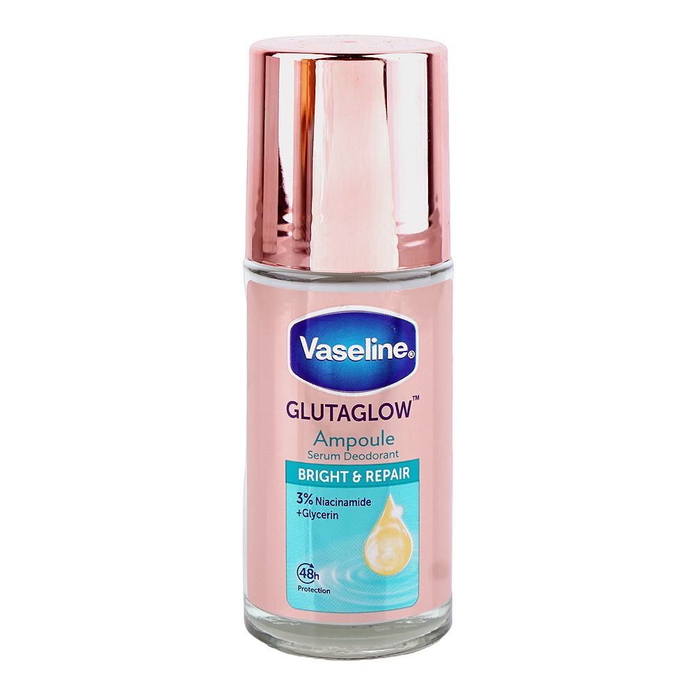 Vaseline Gluta Glow Ampoule Bright & Repair Serum Deodorant Roll On Niacinamide Glycerin 45 ML
