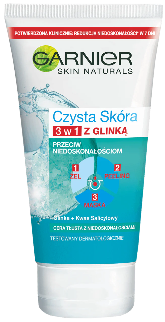 Garnier Czysta Skóra 3 In 1 Cleansing gel + Peeling + Mask 150 ML