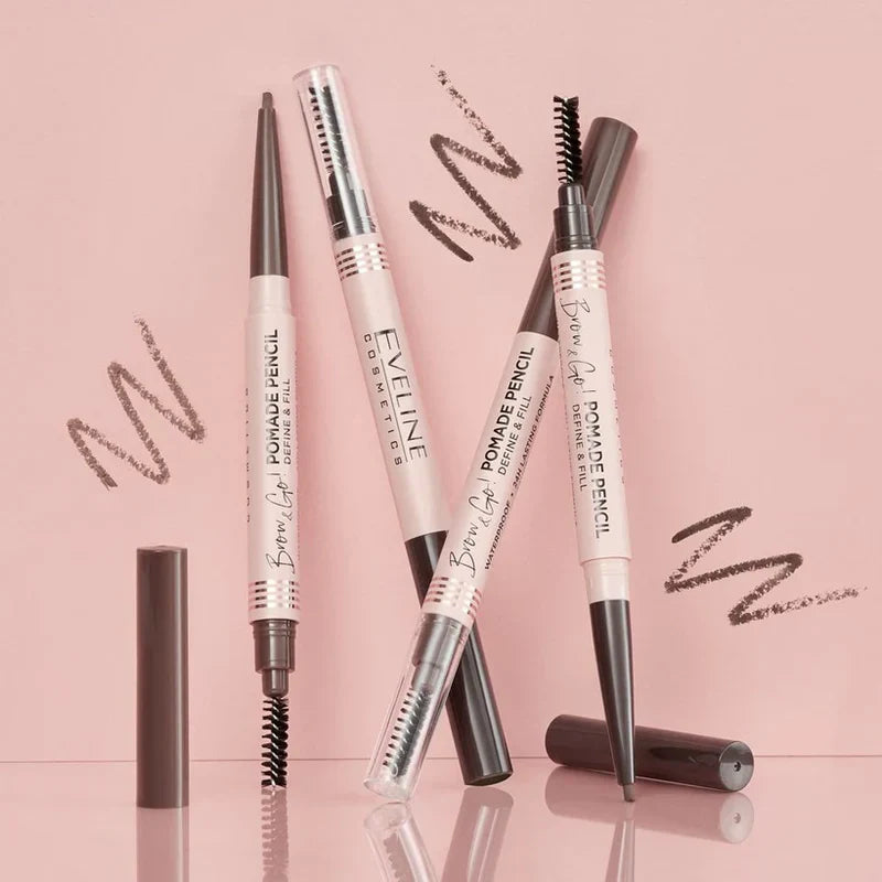 Eveline Brow & Go Pomade Pencil to Define & Fill  Dark Brown