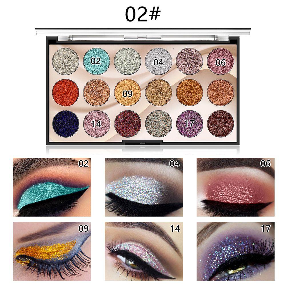 Miss Rose 18 Color Sequin Glitter Eyeshadow Palette