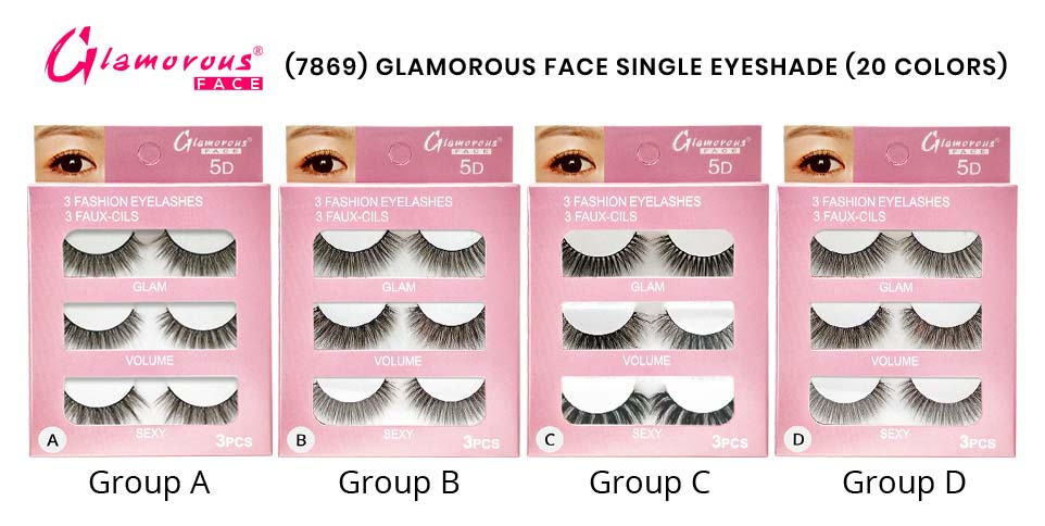 Glamorous Face 3×1 5D Eyelashes (4 Types)