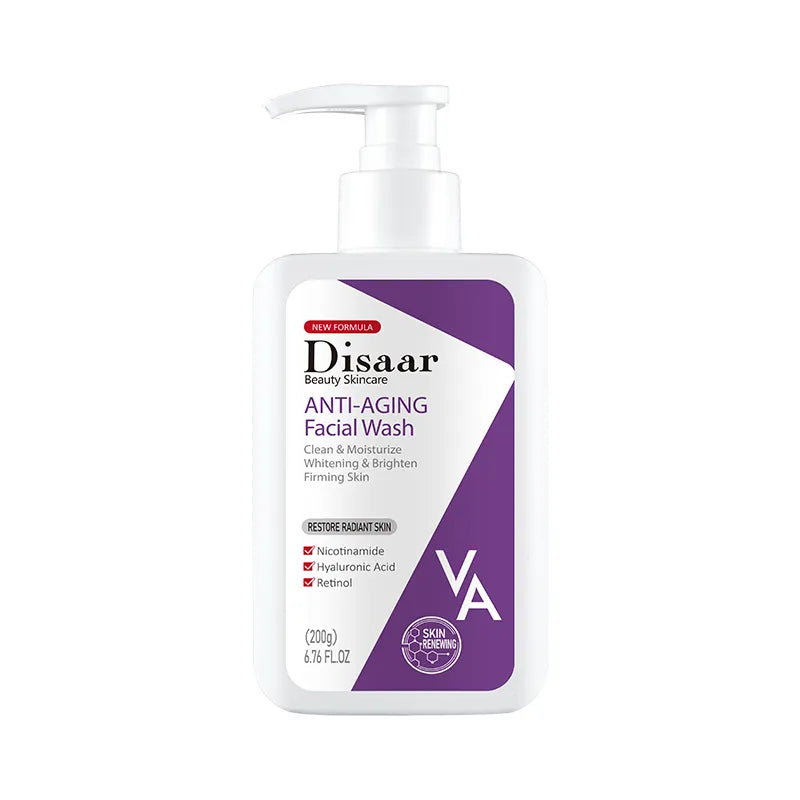 Disaar Whitening Anti Aging Face Cleanser Firming Brighten Skin Retinol & Niacinamide Repair Face Wash 200 GM