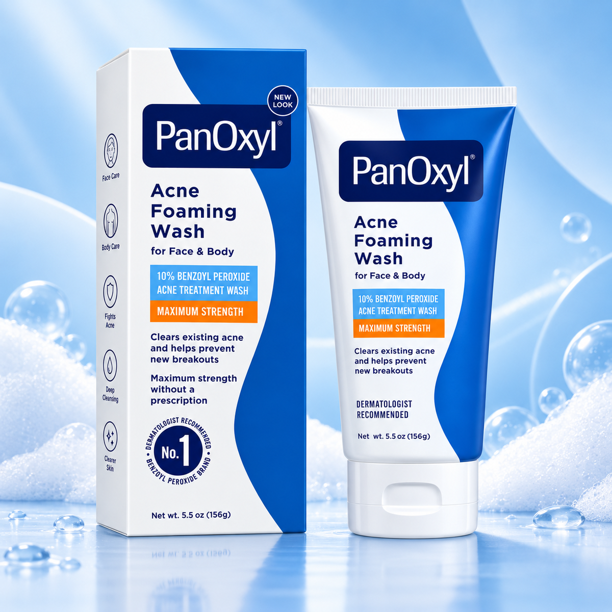 Panoxyl Acne Foaming Wash 10% Benzoyl Peroxide - 156 Gm