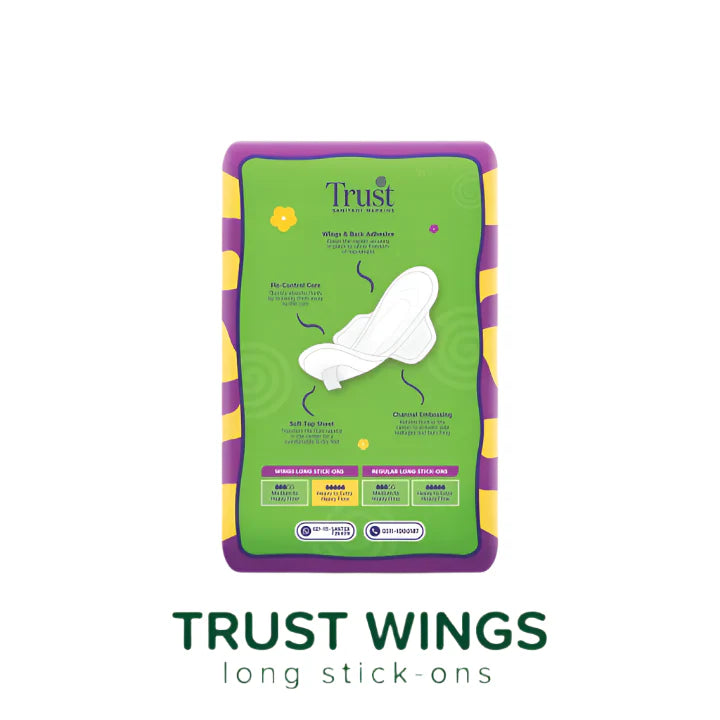 Trust Wings Long Stick Ons Sanitary Pads 16 Pcs