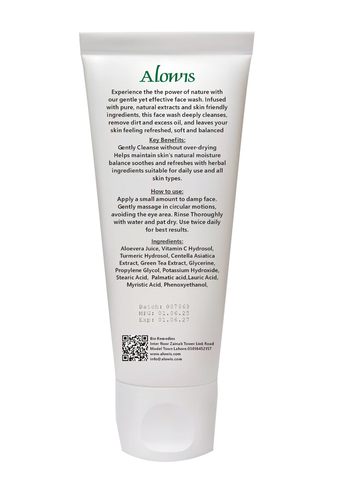 Alowis Organic Aloe Vera Vitamin C Face Wash 100 ML