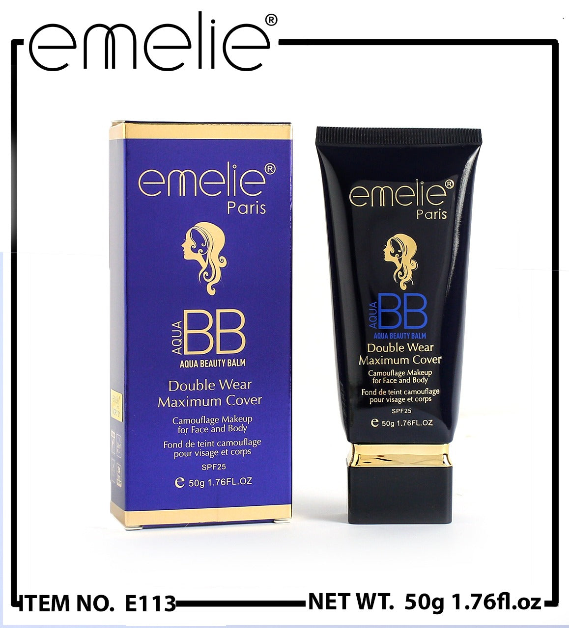 Emelie Aqua BB Double Wear Maximum Cover SPF 25 50 GM