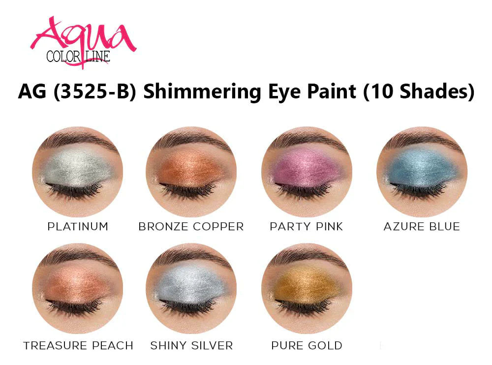 Aqua Color Line Shimmer Eyeshadow Eye Shimmering Paint