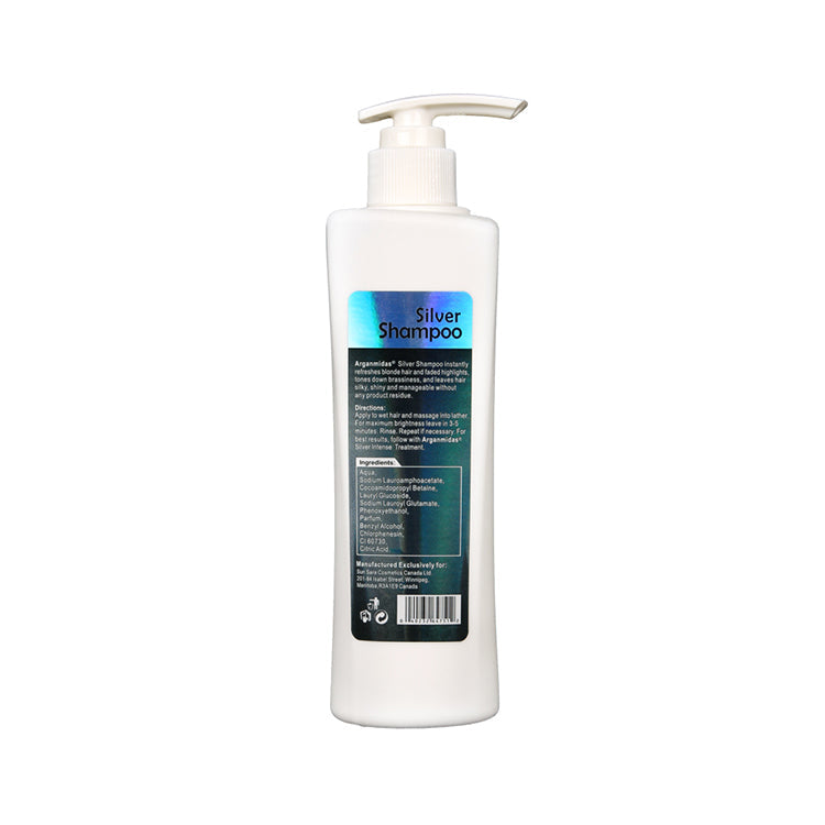 Arganmidas Silver Shampoo 300 ML for Highlighted, Blonde or Grey Hair