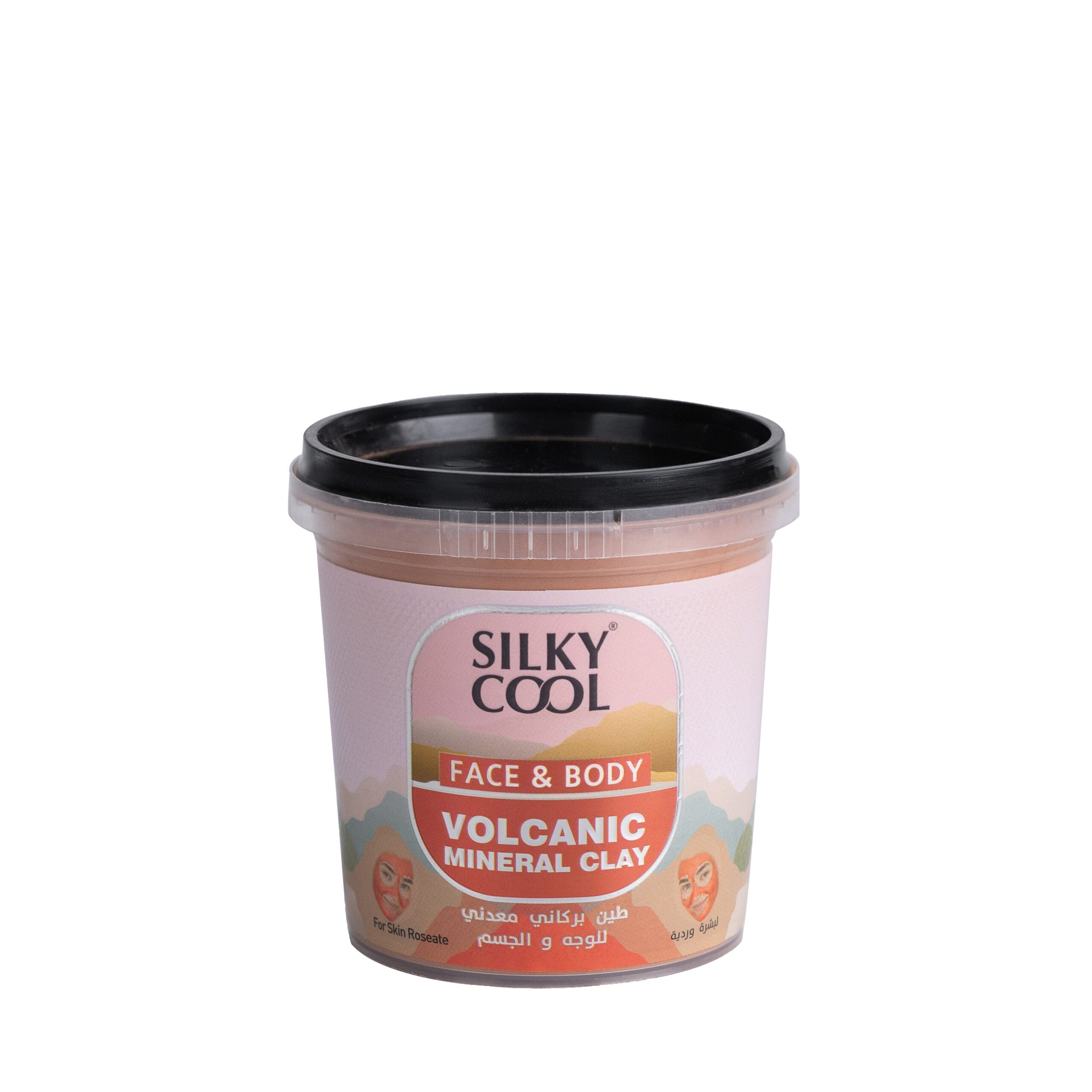Silky Cool Face & Body Volcanic Mineral Clay – For Skin Roseate 125 ML