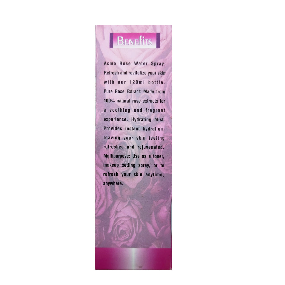 Asma Pure & Nayural Rose Water 120 ML