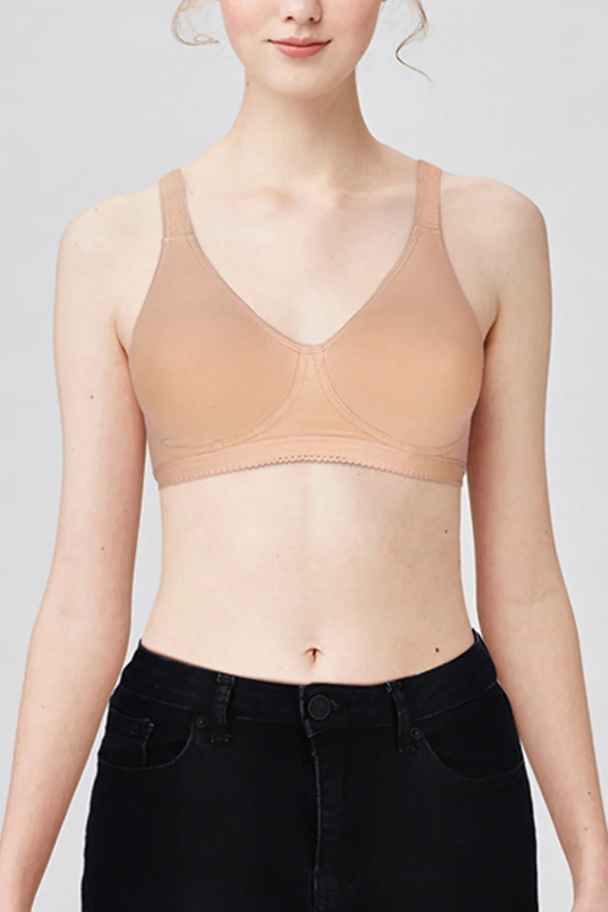 BLS Carole Non Wired And Non Padded Cotton Bra Skin