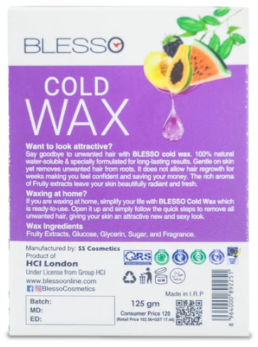 Blesso Cold Wax with Fruity Extract 125 GM