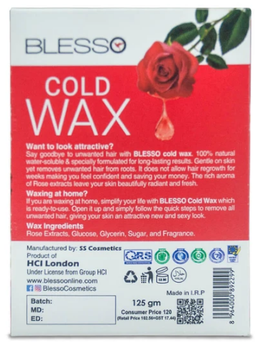 Blesso Cold Wax with Rose Extract 125 GM