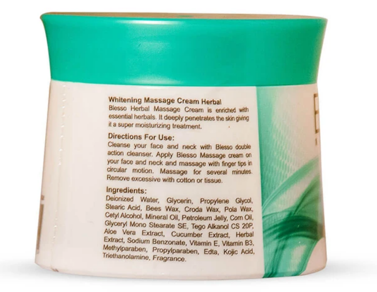 Blesso Whitening Massage Cream Herbal Spotless Skin 75 ML