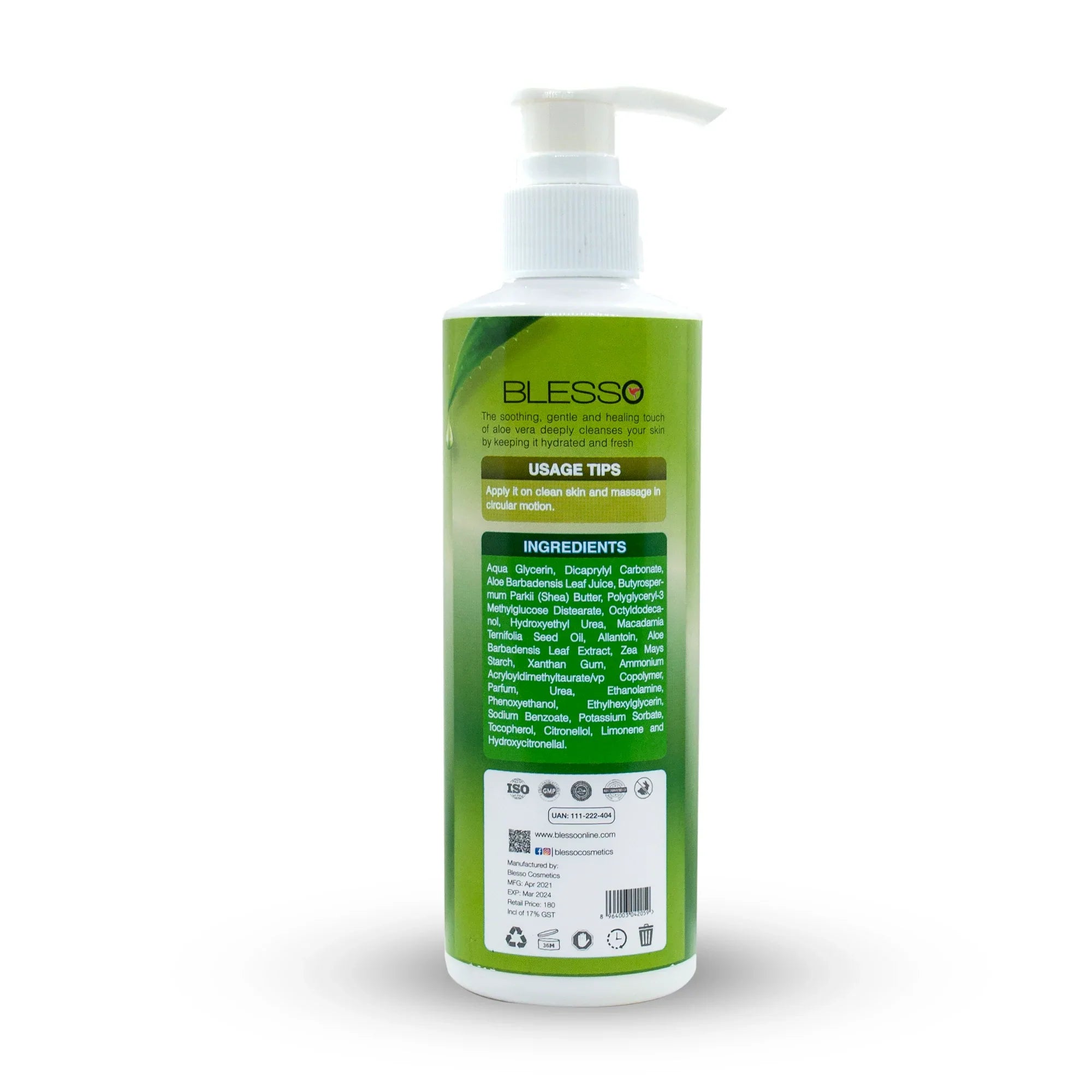 Blesso Cleansing Milk (Aloe Vera) 200 ML