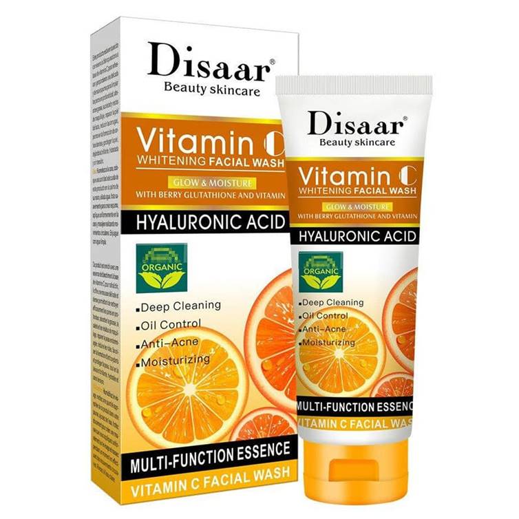Disaar Vitamin C Whitening Facial Wash with Hyaluronic Acid 100 ML