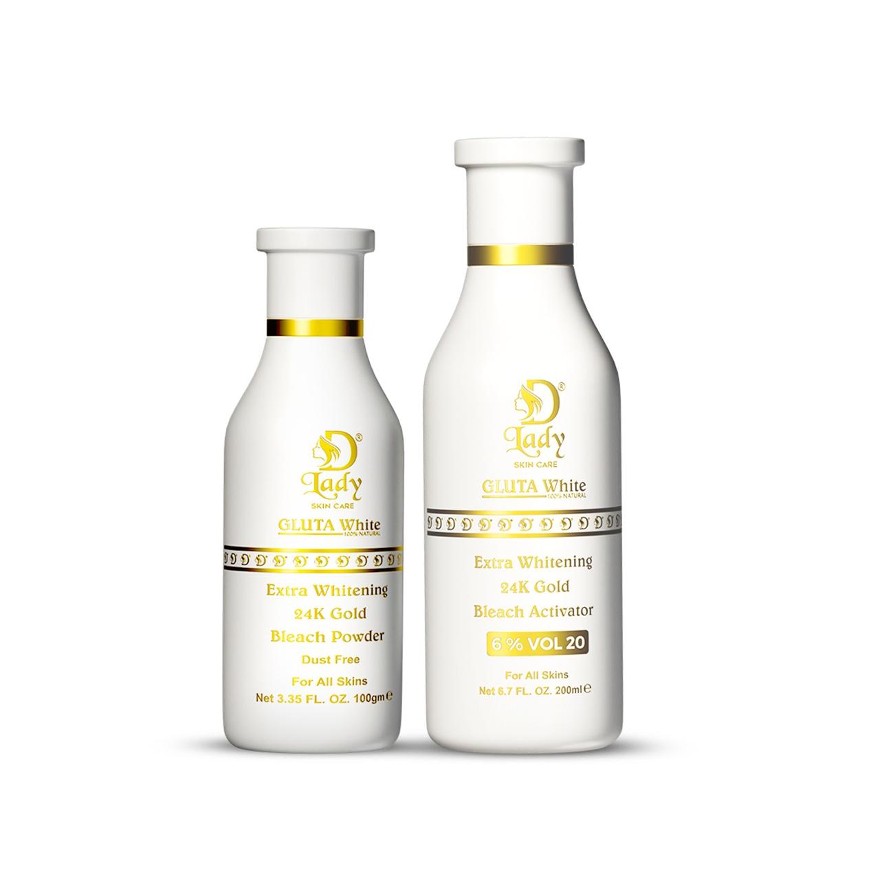 D Lady Gluta White 24K Gold Skin Polish Kit