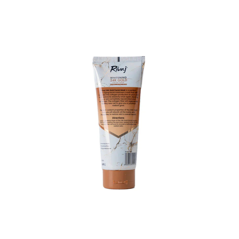 Rivaj UK Whitening 24K Gold Facial Mask 100  ML