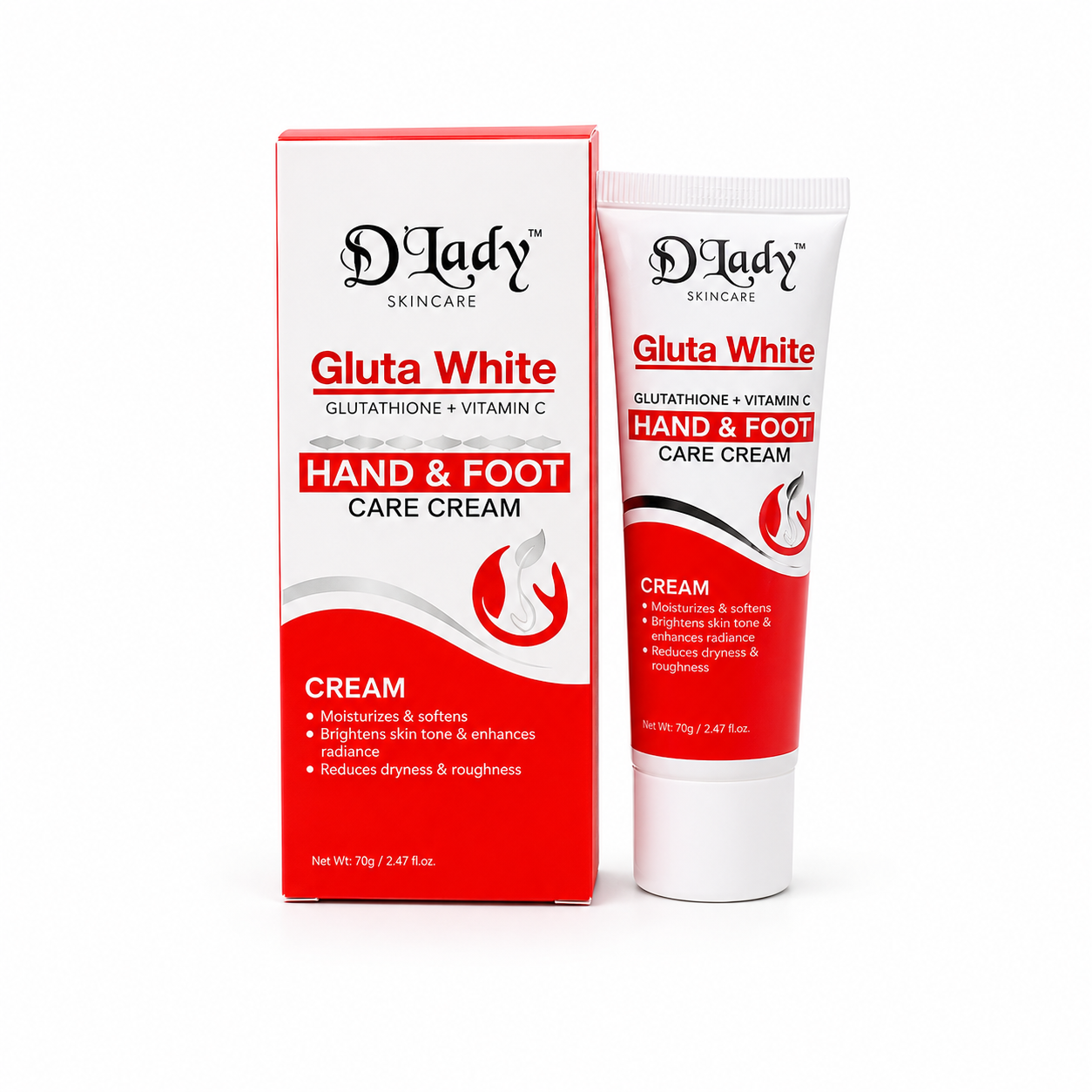 D'Lady Gluta White Hand Foot Cream 50 GM