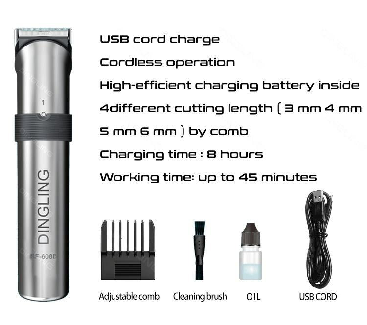 Dingling Hair Trimmer Rechargeable RF-608B
