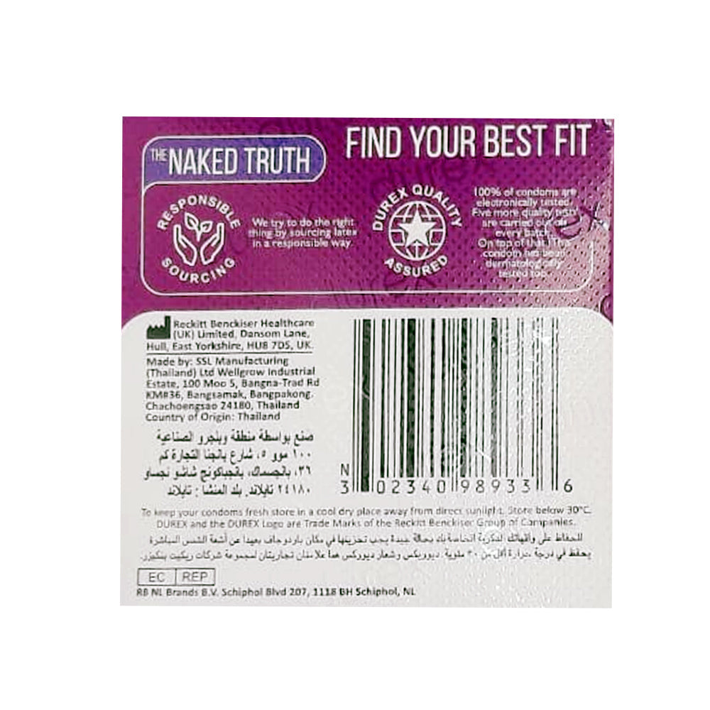 Durex Pleasure Pack Regular Fit 3 Pieces