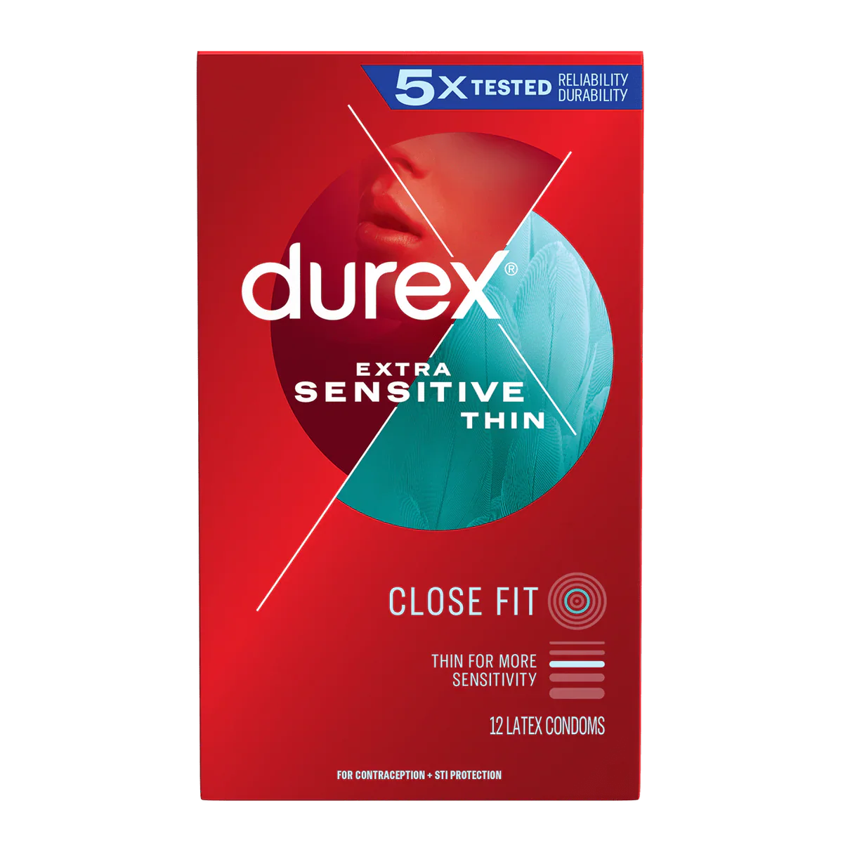 Durex Extra Sensitive Thin Wide Fit Condom 12 Box