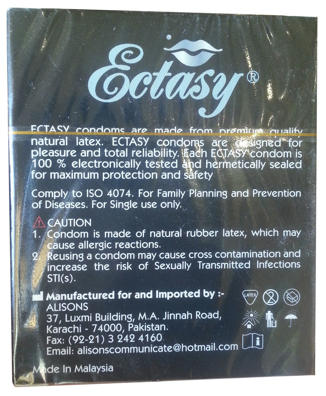 Ectasy Long Love Dotted Condom (5 in 1 Features) 3 Pieces