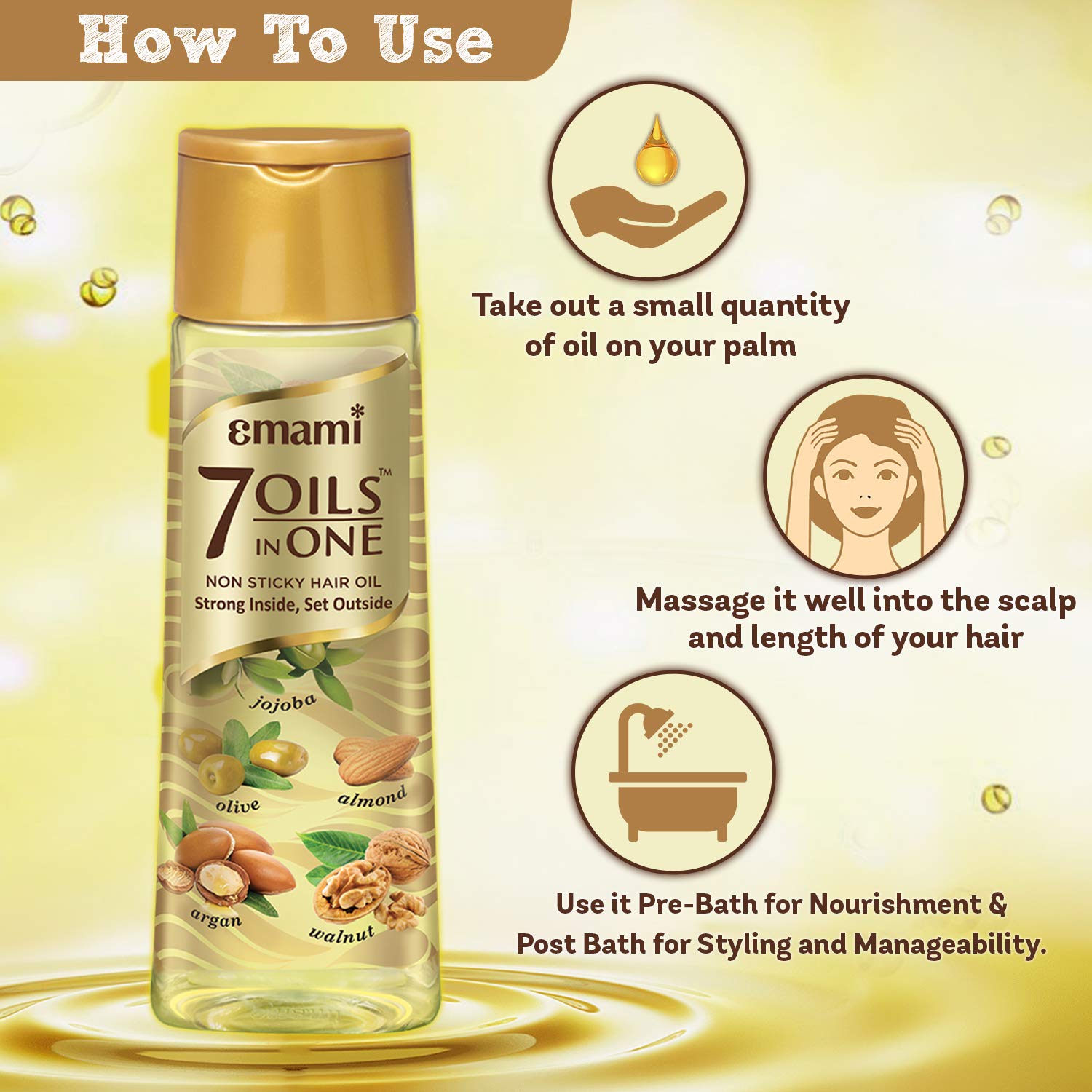 Emami 7 Oils In One Non Sticky Hair Oil